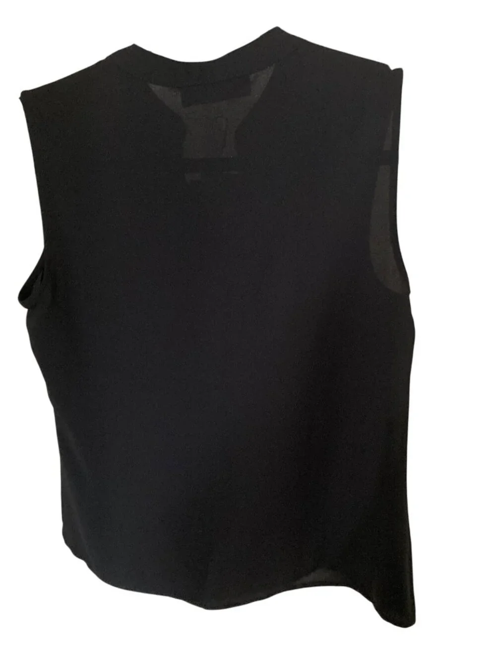 KASPER Women's Black Cascade Ruffle Sleeveless Top Blouse Size XS NWT - Picture 5 of 6